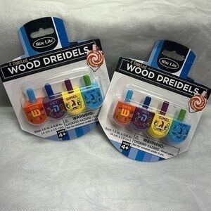 2 lots Rite Lite Wood Dreidel Game (HD8)